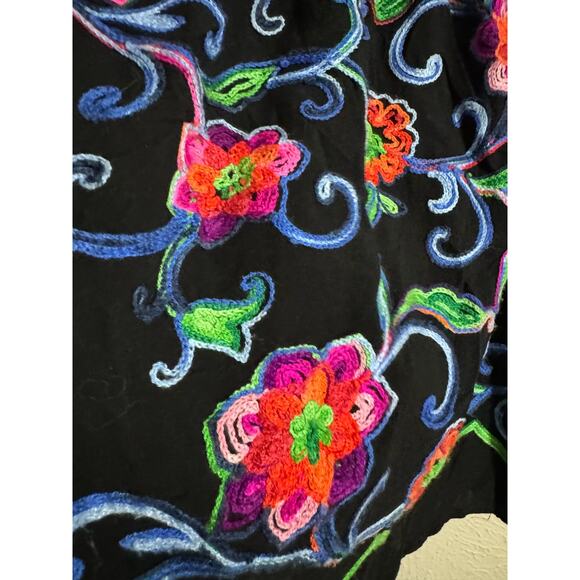 Karen Kane Off Shoulder Embroidered Blouse Large - Picture 3 of 4